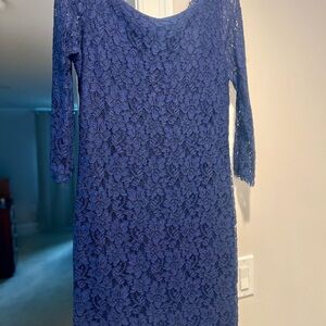 Diane Von Furstenberg Cobalt Blue Lace Dress